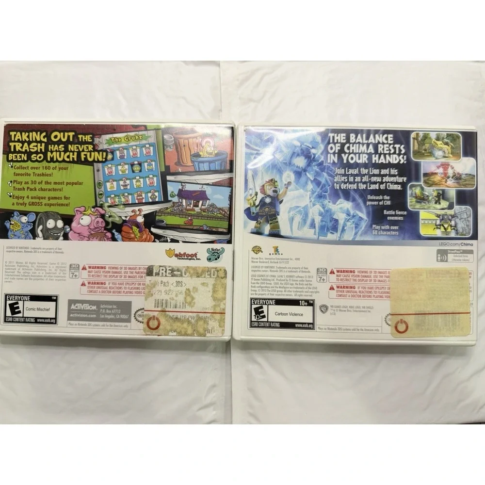 Nintendo 3DS Game Lot: The Trash Pack & LEGO Legends of Chima Laval's Journey